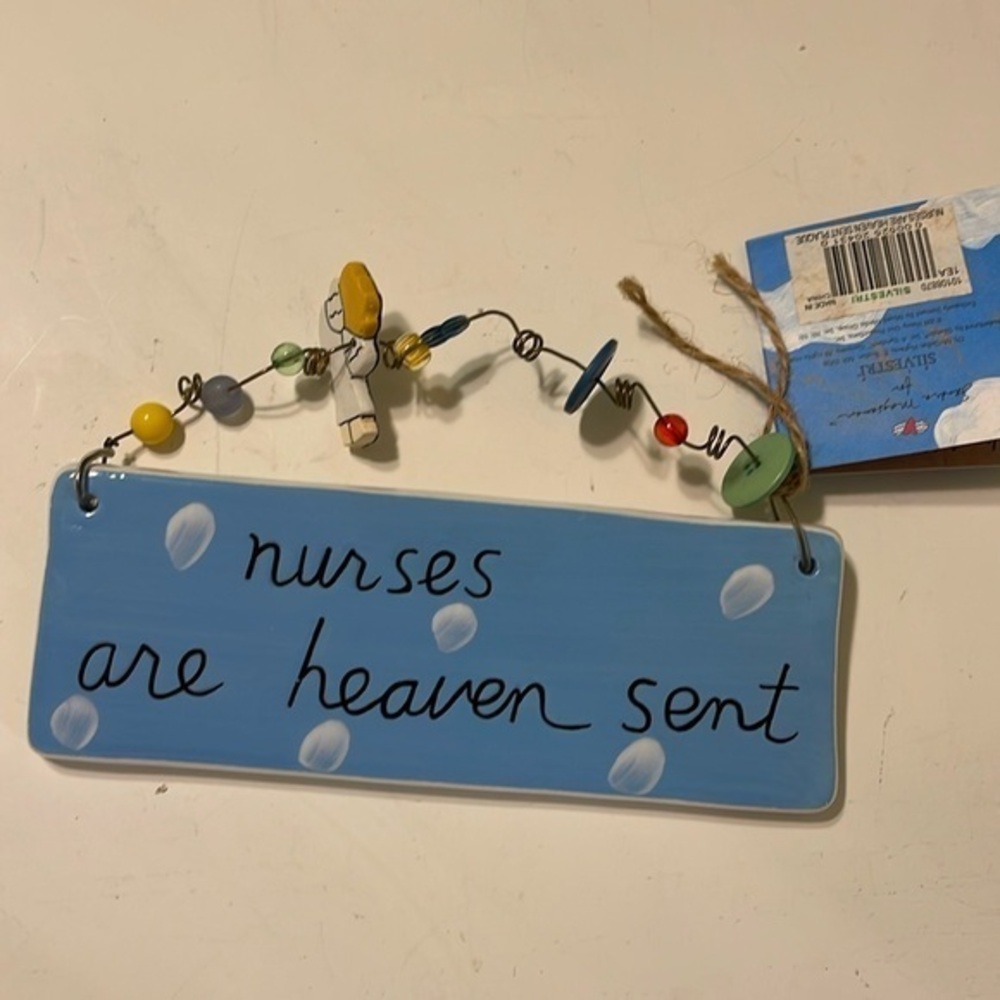 NWT Sandra Magsamen nurses are heaven sent plaque